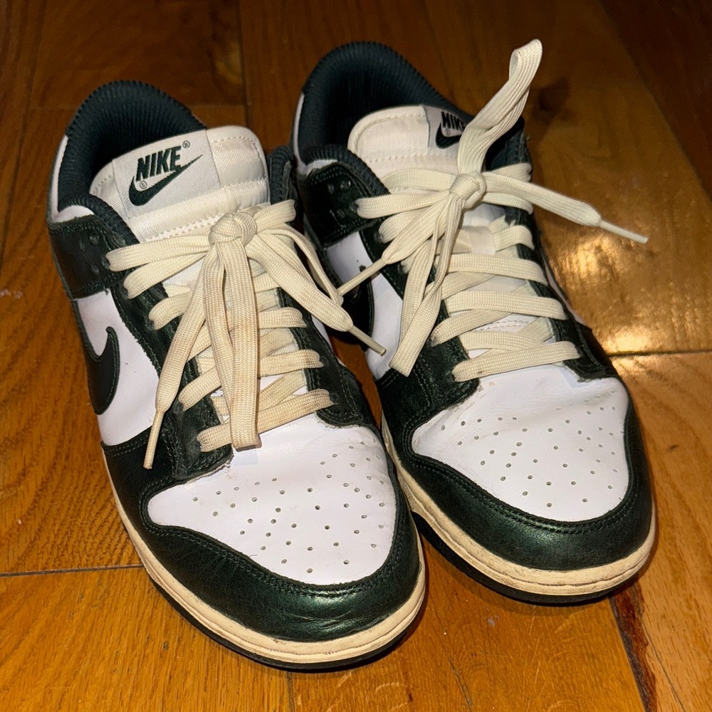 Nike Forest Green/White Dunk Sneakers